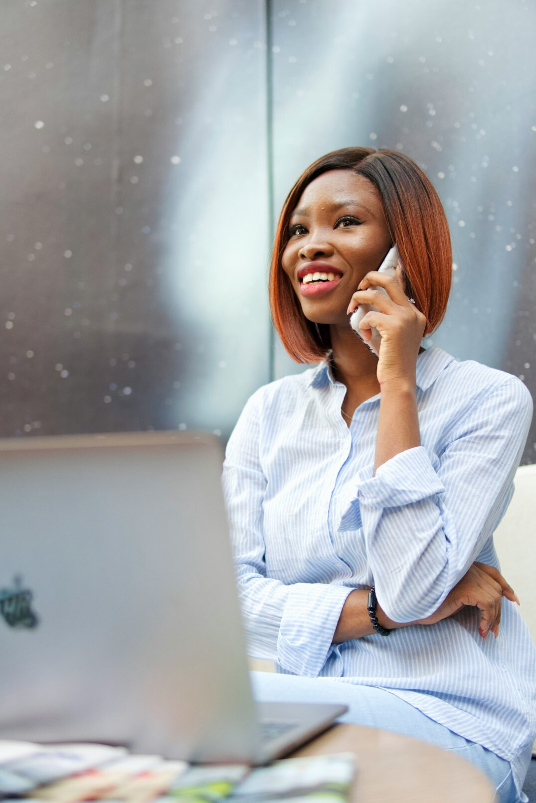woman on phone