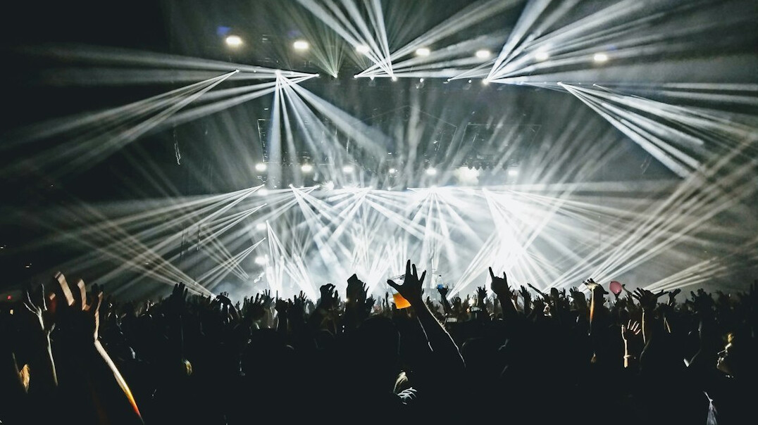 empty stage at concert